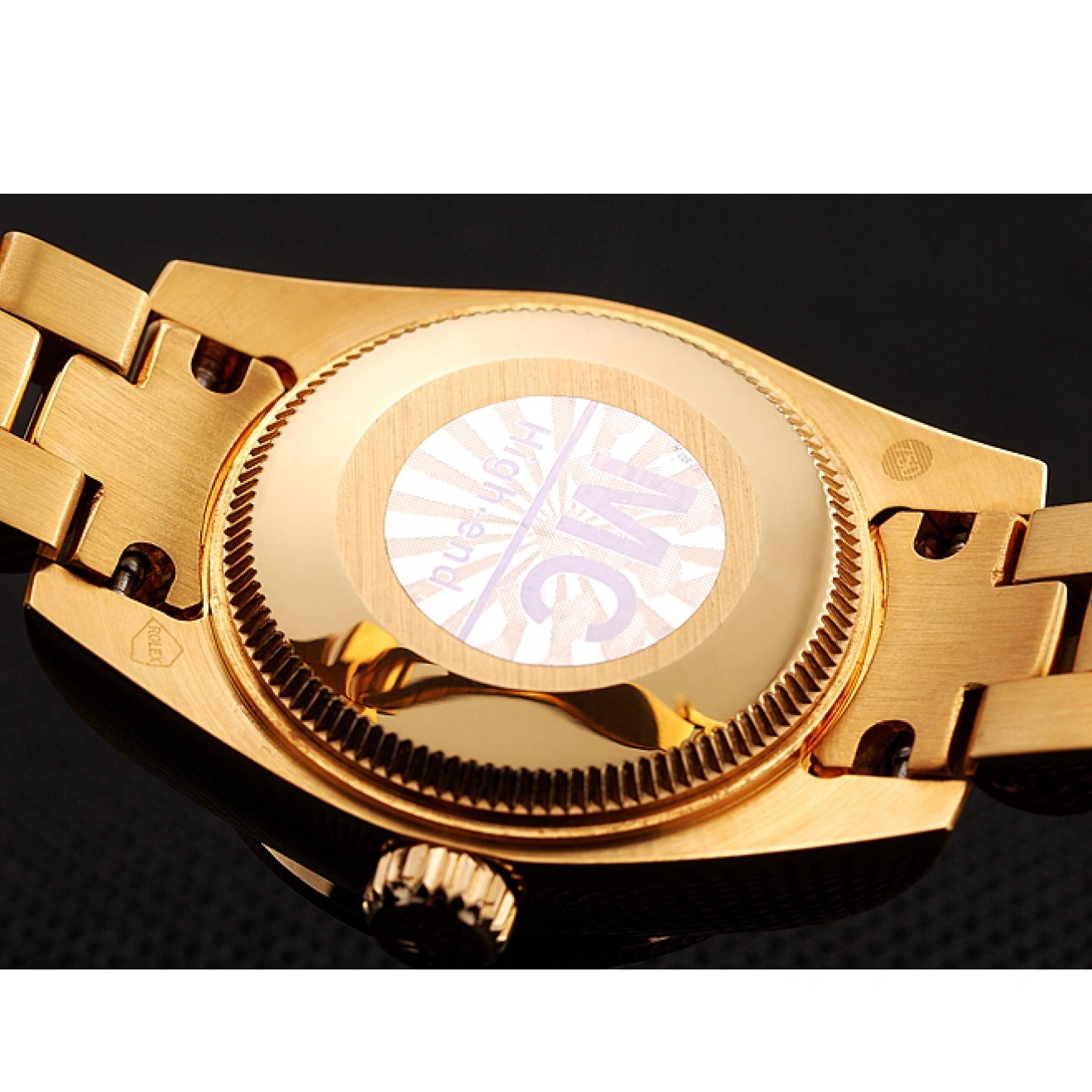 AAA replica watch Diamond Bracelet Pave Swiss Rolex DayJust Diamond Gold 1453953 Dial Gold 1025